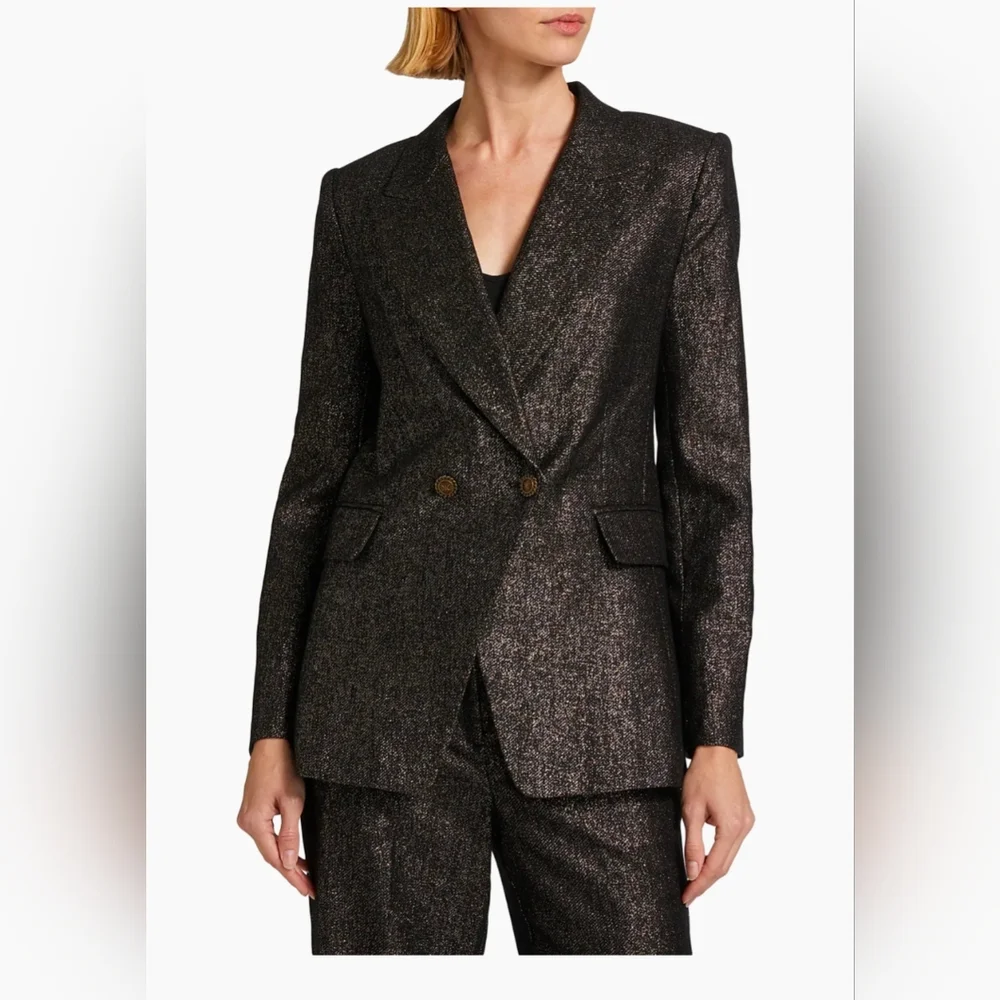 NWT L Kobi Halperin Metallic Blazer Jacket - Picture 2 of 8